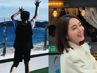 女優イ・ミンジョンの息子、後ろ姿だけ見ても夫イ・ビョンホンそっくり…「ママの初恋」