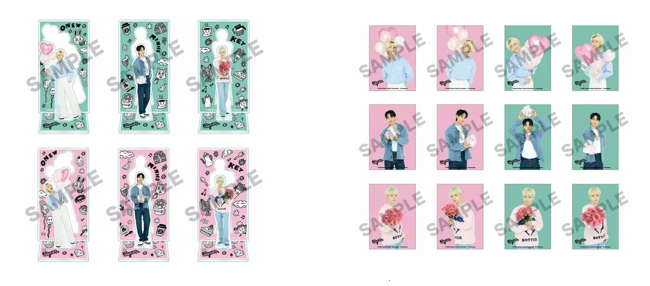 アクリルスタンド(全6種)、クリアフォトカード(ランダム12種)