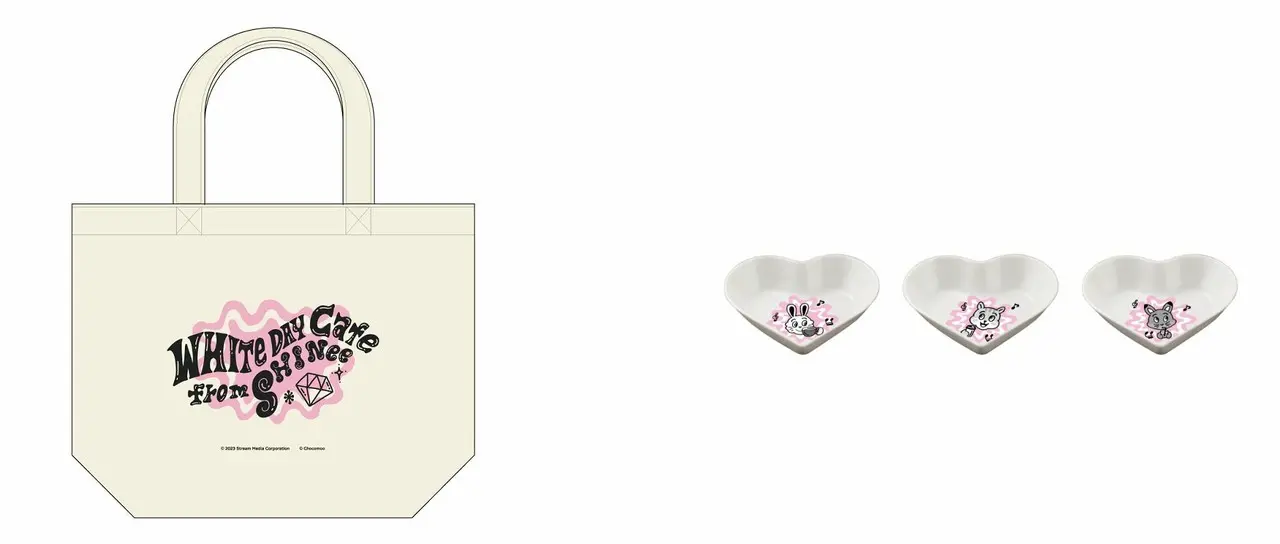 ミニトートバッグ(全1種)、豆皿(全3種)