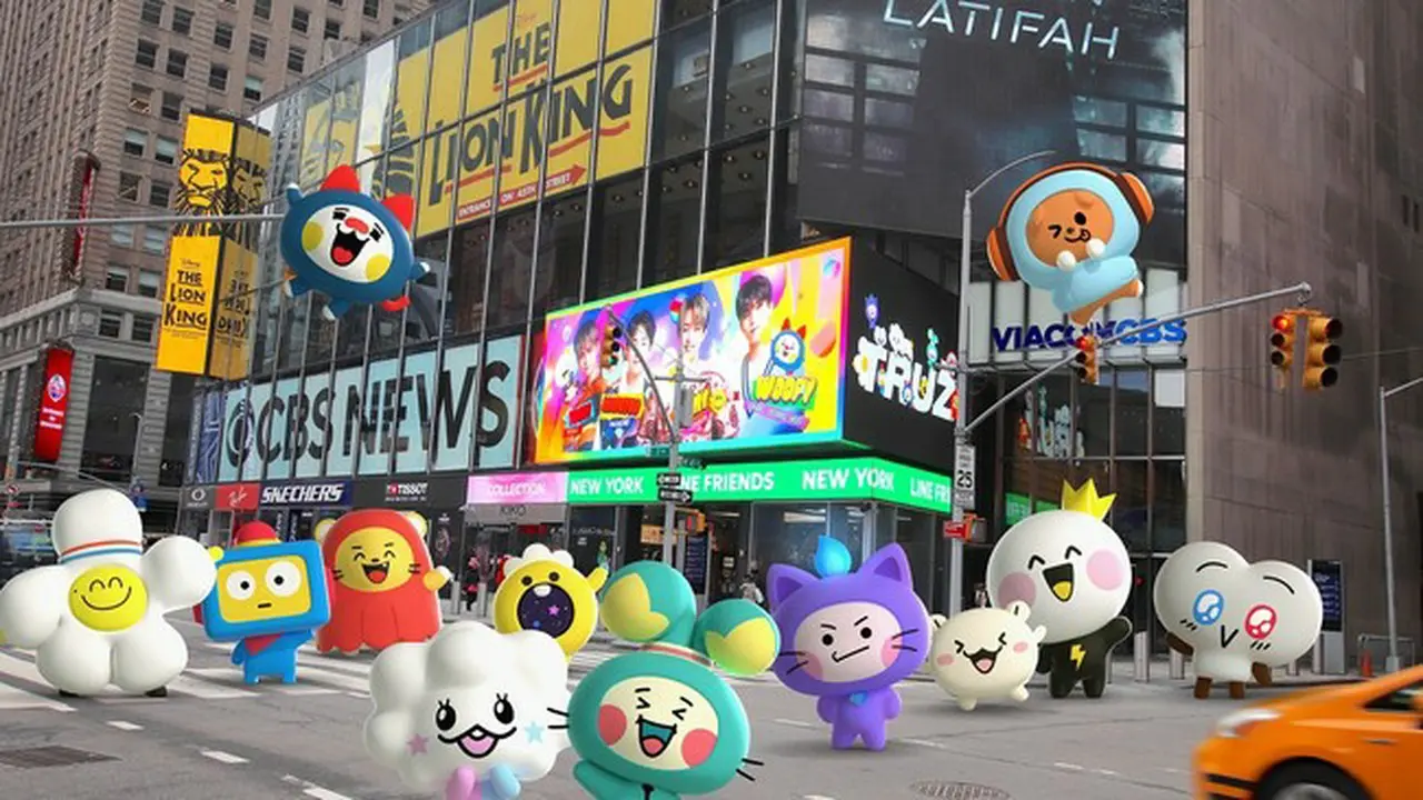 LINE FRIENDS NYタイムズスクエア店を飾ったTRUZ(イメージ)