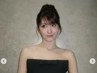 「TWICE」モモ、美しい肩のライン…オフショルダードレスにくびれた腰で魅了