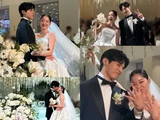 俳優ユン・ソヌ&女優キム・ガウン、童話のような結婚式現場…ジュノ(2PM)やユナ(少女時代)も参加