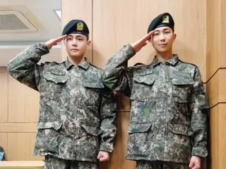 「BTS」RM、4コマ写真で「除隊します！ 終わり！」…Vは俳優ソン・ガンとツーショット