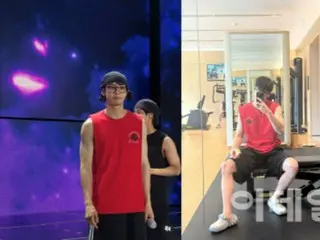 「ASTRO」チャウヌ、筋肉質なボディが引き立つノースリーブが話題