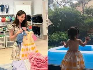 女優イ・ミンジョン、娘のために自宅テラスに水遊び空間を用意